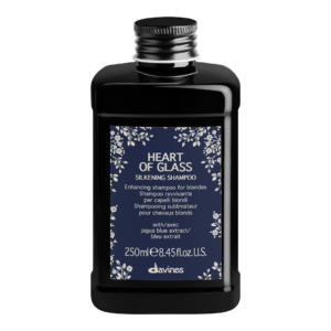Davines Heart of Glass Silkening Shampoo (Šviesius plaukus glotninantis šampūnas)